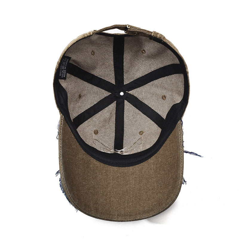 Retro vingar denim basebollkeps