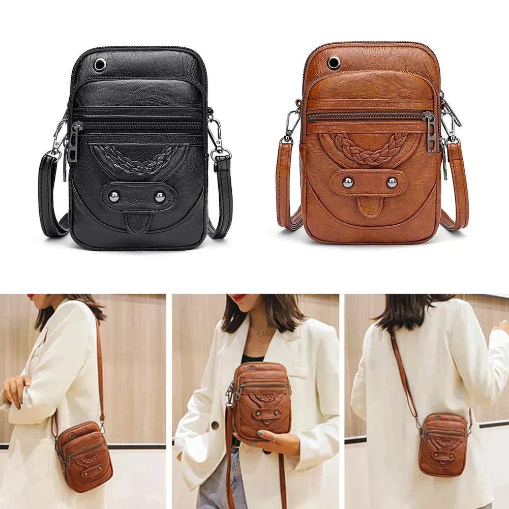 Beth - Veganskt läder Crossbody-telefonväska