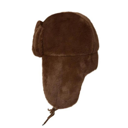 Mysig plysch-ushanka-hatt