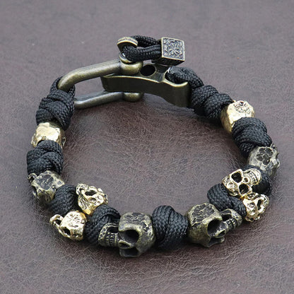 Roberto Russo Justerbar Paracord Skalle Armband