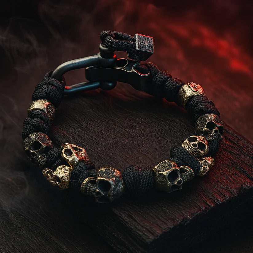 Roberto Russo Justerbar Paracord Skalle Armband
