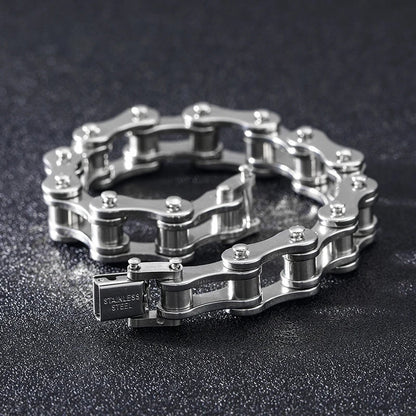 Motoclyde armband i rostfritt stål