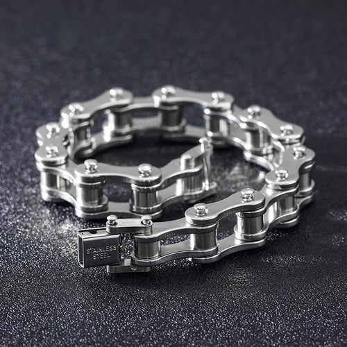 Motoclyde armband i rostfritt stål