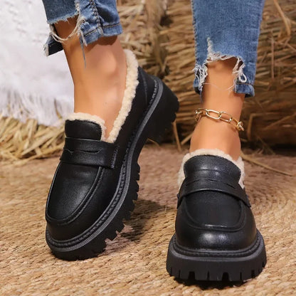 Keller Sherpa-fodrad Plattformloafers