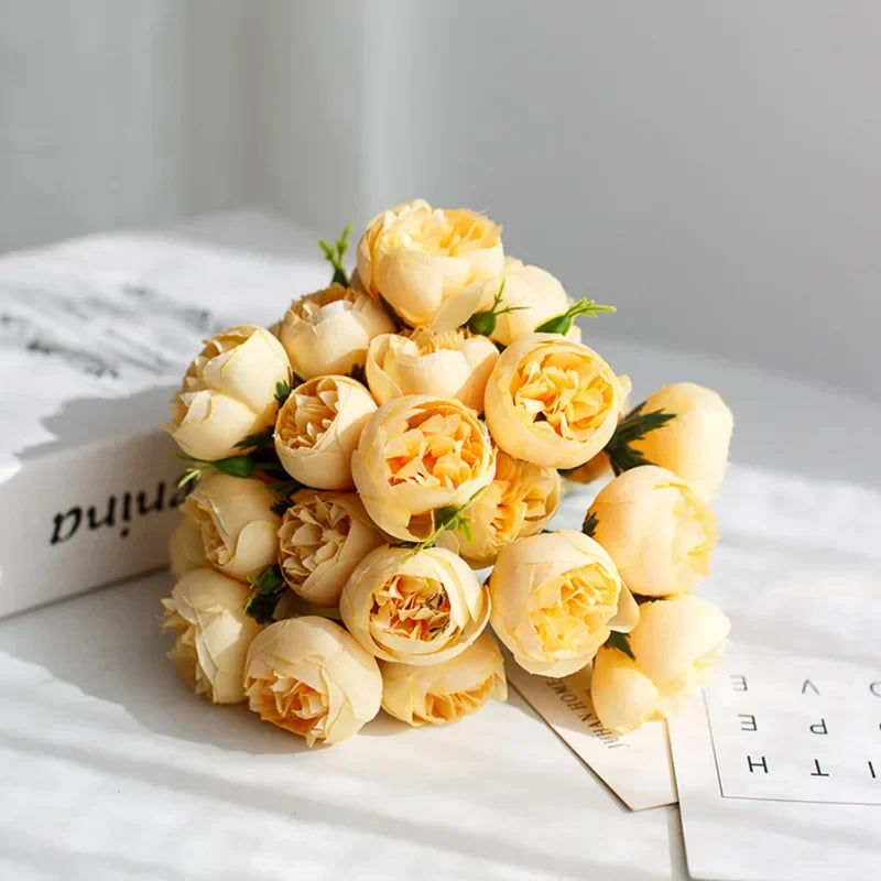 Tranquility - Silkblommor Pionbukett