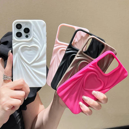 3D veckat hjärta iPhone-skal