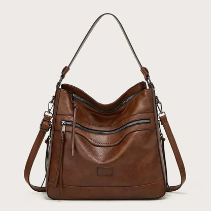 Velmos - läder slouchy hobo-väska