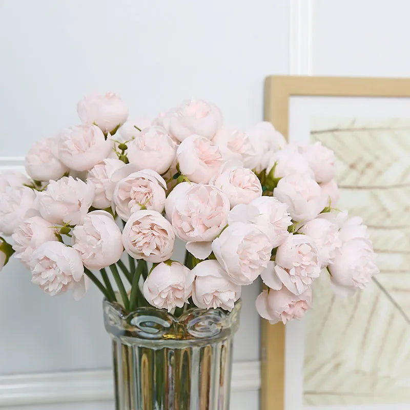 Tranquility - Silkblommor Pionbukett