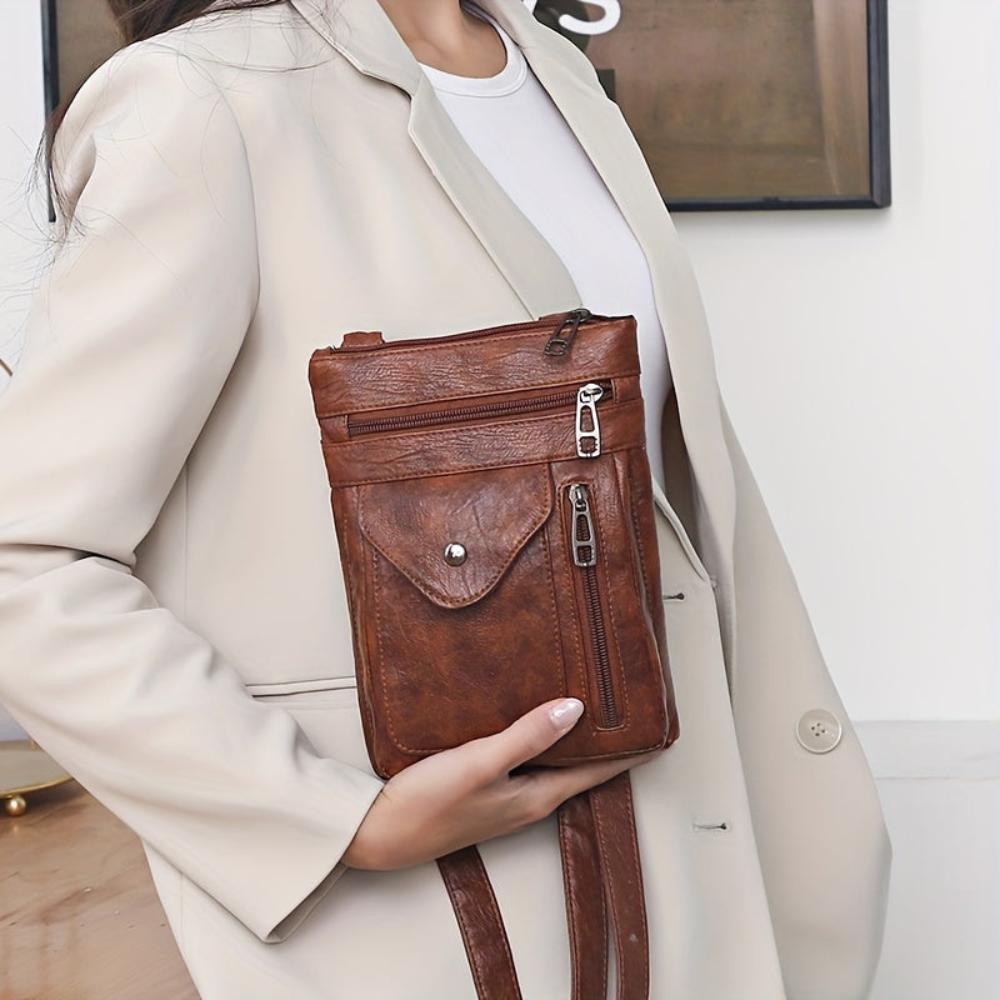 Velmos - veganskt läder crossbody-axelväska