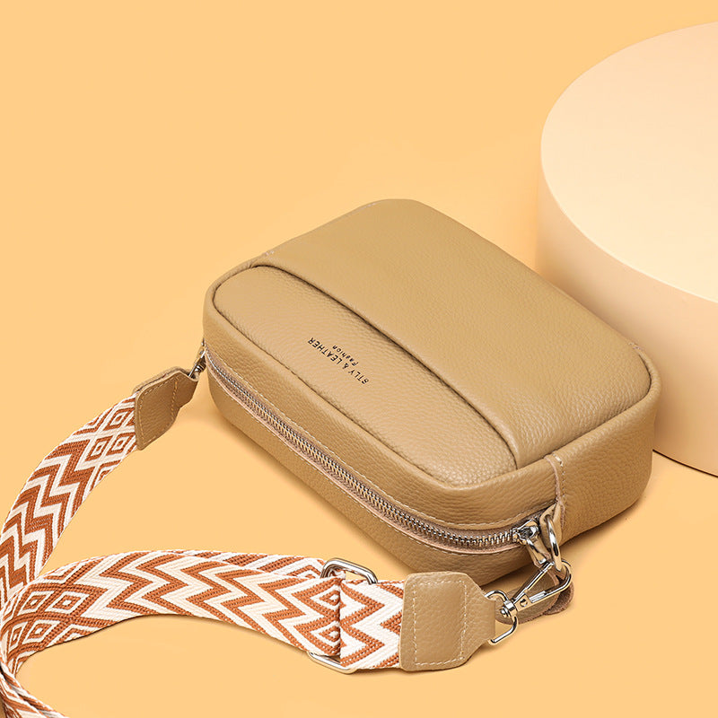 Caliara - kornat läder crossbodyväska