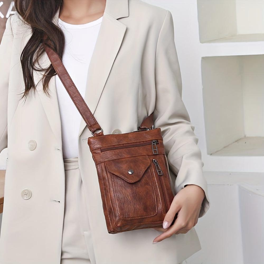 Velmos - veganskt läder crossbody-axelväska
