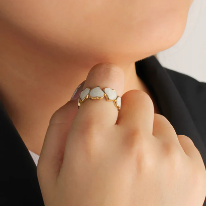 Kärlekens knut hjärtlänk ring