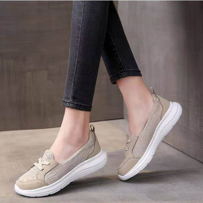 Ortopediska damskor andningsbara slip-on