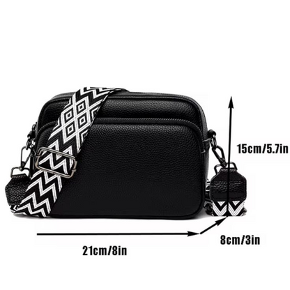 ChicZag - Rektangulär crossbody-väska i läder för kvinnor